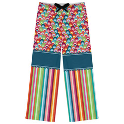 Retro Scales & Stripes Womens Pajama Pants - XS