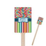 Retro Scales & Stripes Rectangle Wooden Stir Sticks (Personalized)