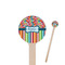 Retro Scales & Stripes Wooden 7.5" Stir Stick - Round - Closeup