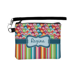 Retro Scales & Stripes Wristlet ID Case w/ Name or Text