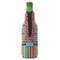 Retro Scales & Stripes Zipper Bottle Cooler - BACK (bottle)