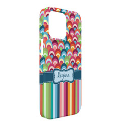 Retro Scales & Stripes iPhone Case - Plastic - iPhone 13 Pro Max (Personalized)