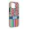 Retro Scales & Stripes iPhone 13 Pro Max Tough Case - Angle