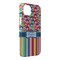 Retro Scales & Stripes iPhone 14 Plus Case - Angle