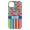 Retro Scales & Stripes iPhone 14 Plus Case - Back