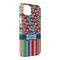 Retro Scales & Stripes iPhone 14 Pro Max Case - Angle