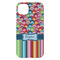 Retro Scales & Stripes iPhone 14 Pro Max Case - Back