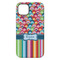 Retro Scales & Stripes iPhone 14 Pro Max Tough Case - Back