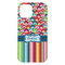 Retro Scales & Stripes iPhone 15 Plus Case - Back