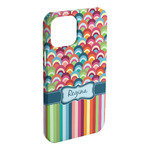 Retro Scales & Stripes iPhone Case - Plastic - iPhone 15 Pro Max (Personalized)