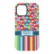 Retro Scales & Stripes iPhone 15 Pro Tough Case - Back