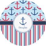 Anchors & Stripes Multipurpose Round Labels - 1" (Personalized)