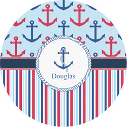 Anchors & Stripes Multipurpose Round Labels - 1" (Personalized)