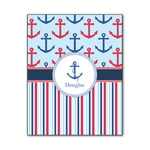 Anchors & Stripes Wood Print - 11x14 (Personalized)