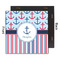 Anchors & Stripes 12x12 Wood Print - Front & Back View