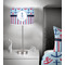 Anchors & Stripes 13 inch drum lamp shade - in room