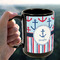 Anchors & Stripes 15oz. Black Mug - LIFESTYLE