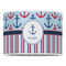 Anchors & Stripes 16" Drum Lampshade - FRONT (Poly Film)