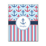 Anchors & Stripes Wood Print - 16x20 (Personalized)