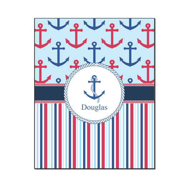 Custom Anchors & Stripes Wood Print - 16x20 (Personalized)