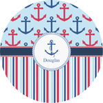 Anchors & Stripes Multipurpose Round Labels - 2" (Personalized)