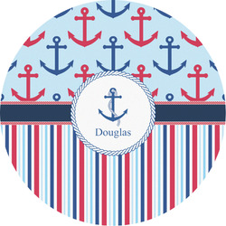 Anchors & Stripes Multipurpose Round Labels - 2" (Personalized)