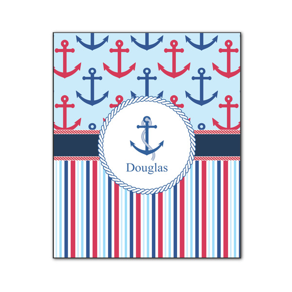 Custom Anchors & Stripes Wood Print - 20x24 (Personalized)