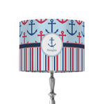 Anchors & Stripes 8" Drum Lamp Shade - Fabric (Personalized)