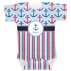 Anchors & Stripes Baby Bodysuit 3-6 (Personalized)