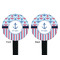 Anchors & Stripes Black Plastic 7" Stir Stick - Double Sided - Round - Front & Back