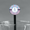 Anchors & Stripes Black Plastic 7" Stir Stick - Round - Main