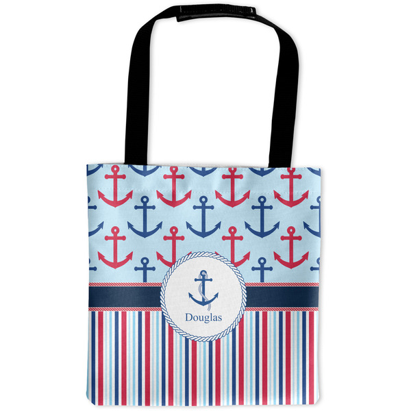 Custom Anchors & Stripes Auto Back Seat Organizer Bag (Personalized)