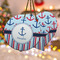 Anchors & Stripes Ceramic Flat Ornament - PARENT