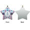 Anchors & Stripes Ceramic Flat Ornament - Star Front & Back (APPROVAL)