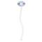 Anchors & Stripes Clear Plastic 7" Stir Stick - Oval - Single Stick