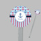 Anchors & Stripes Clear Plastic 7" Stir Stick - Round - Closeup