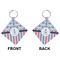 Anchors & Stripes Diamond Keychain (Front + Back)