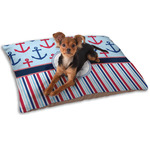 Anchors & Stripes Dog Bed - Small w/ Name or Text