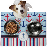 Anchors & Stripes Dog Food Mat - Medium w/ Name or Text