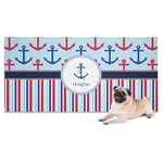 Anchors & Stripes Dog Towel (Personalized)