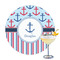 Anchors & Stripes Drink Topper - Large - Single with Drink