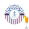 Anchors & Stripes Drink Topper - Small - Single with Drink