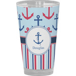 Anchors & Stripes Pint Glass - Full Color (Personalized)