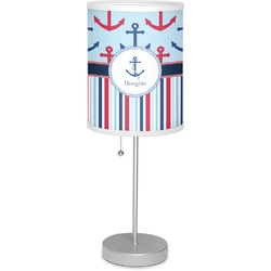 Anchors & Stripes 7" Drum Lamp with Shade (Personalized)