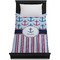 Anchors & Stripes Duvet Cover - Twin XL - On Bed - No Prop