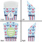 Anchors & Stripes French Fry Favor Box - Front & Back View