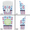 Anchors & Stripes French Fry Favor Box - Front & Back View