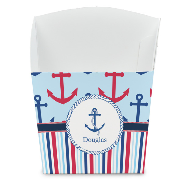 Custom Anchors & Stripes French Fry Favor Boxes (Personalized)