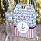 Anchors & Stripes Gable Favor Box - In Context