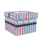 Anchors & Stripes Gift Boxes with Lid - Canvas Wrapped - Medium - Front/Main